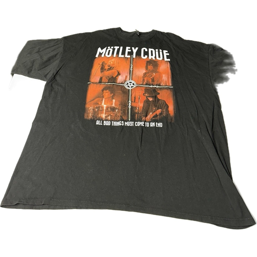 Motley Crue - "All Bad Things Must‎ Come To An End" Black T-Shirt 3XL
